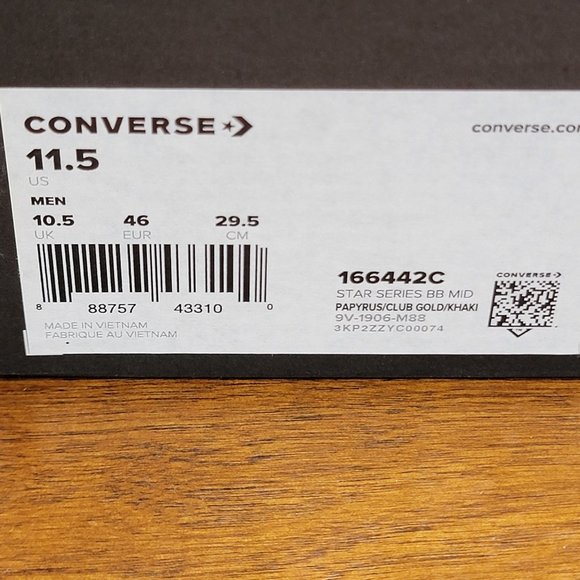 Converse X Tinker Hatfield Men's Star Series BB Mid 166442C Size 8 - Picture 13 of 14